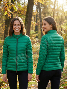 Chaqueta Acolchada Ligera y Transpirable Personalizada de Estilo Urbano, Cuello Alto, Cierre de Cremallera, Corte Ajustado Informal, Abrigo Acolchado de Invierno - Product Image 5