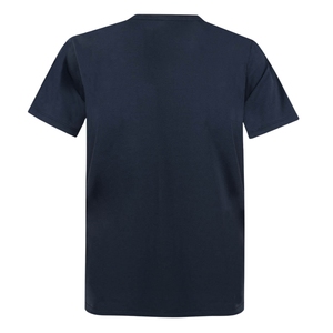 เสื้อยืดลำลองผู้ชายไซส์ใหญ่ ปักโลโก้ได้ตามต้องการ สีน้ำเงินเข้ม 220gsm ผ้าฝ้ายออร์แกนิค 100% ระบายอากาศได้ดี - Product Image 1