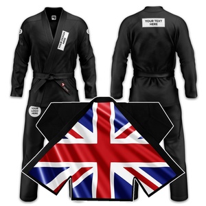 Kimono de Jiu Jitsu Brasileño Personalizado con la Bandera Británica, Uniforme de Judo 100% Algodón para Hombre, para Entrenamiento y Competencia, con Impresión de Logotipo - Product Image 5