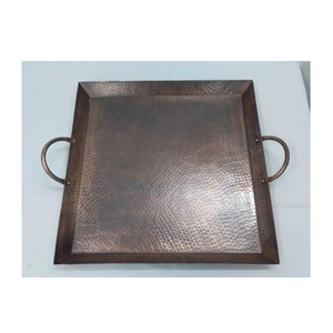 Venta al por mayor logotipo personalizado Hotel Restaurante Rectangular oro rosa galletas Metal bandejas para servir comida de acero inoxidable y bandeja rodante - Product Image 1