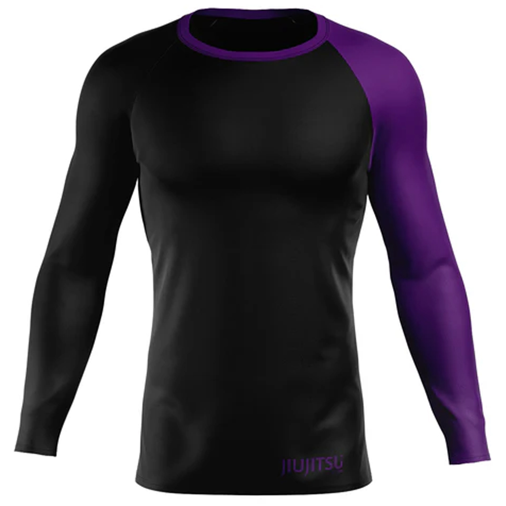 High Quality Custom Made Simple Plain Blank Solid Color BJJ Rash Guard Summer Windproof Factory-Made Rush Guard Running Clothes