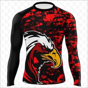 การป้องกันแสงแดดที่สะดวกสบายโลโก้ที่กําหนดเองที่มีความยืดหยุ่นและการออกแบบยามผื่นแห้งเร็วระบายอากาศกลางแจ้งยามผื่นแขนยาว - Product Image 3