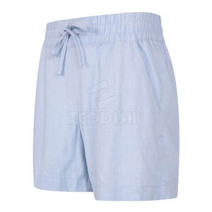 Pantalones cortos informales personalizados para mujer, 100% algodón de alta calidad, cierre de cordón transpirable con decoración con volantes, venta en línea - Product Image 3