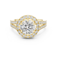 Anillo Solitario Halo de Moissanita Pacho Cut de 1.25ct, Plata de Ley 925 con Baño de Platino, Certificado GRA, Anillo de Compromiso de Lujo para Mujer