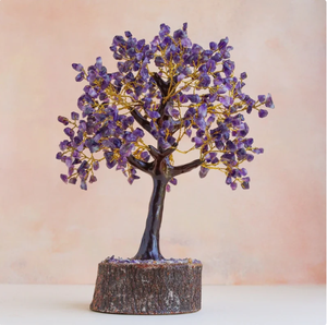 อเมทิสต์พลอยต้นไม้เสริมฮวงจุ้ยโชคลาภ,บอนไซต้นไม้คริสตัลบำบัดต้นไม้ของขวัญสำหรับตกแต่งบ้านสำนักงาน | - Product Image 2