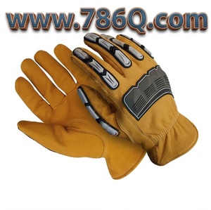 Synthetic Leather Mechanics Glove With <b>Padded</b> Palm With Dexterity and <b>Padded</b> Palm Safety Gloves - Product Image 1