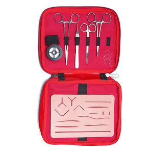 ชุดผ่าตัดปากคีบกรรไกรเหล็กเยอรมัน7ชิ้นชุดผ่าตัดคีมสำหรับผ่าตัดพร้อมกล่องซิปและแผ่นเย็บ - Product Image 6