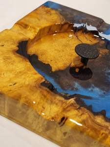 New Arrival ModernHANDICRAFT JOINT COUSTEM Design Shape Epoxy Resin & <b>Wood</b> Ashtray Joint Color Logo Portable Indoor and Outdoor - Product Image 4