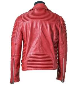 เสื้อแจ็คเก็ตหนังผู้ชาย ดีไซน์แฟชั่นใหม่ล่าสุด แจ็คเก็ตหนัง PU คุณภาพพรีเมียม แจ็คเก็ตหนังวัวแท้สำหรับผู้ชาย - Product Image 2