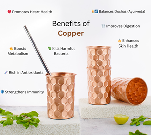 koi Wholesale Copperware Supplier Traveler's Copper Cups for Ayurveda Health Benefits Pure Copper <b>Tumblers</b> Hammered Water Glass - Product Image 6