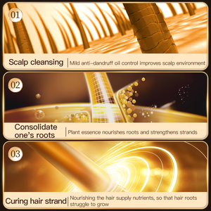 OEM ODM 500ml Polygonum Multiflorum <span class=keywords><strong>Shampooing</strong></span> à base de plantes Solution antipelliculaire nourrissante et lissante pour renforcer les racines des cheveux - Product Image 3