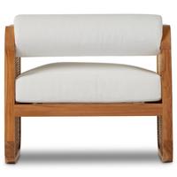 Fauteuil de détente moderne réglable Lapitta avec coussins en rotin tressé en bois de teck massif pour salon et usage extérieur