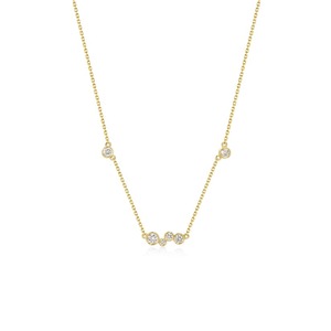 Elegante Collar Redondo con Bisel Mixto, Diamante Cultivado en Laboratorio de 0.286 Ct D-F VVS1-VS2 en Oro Amarillo de 14K y 18K, para Regalo de Aniversario de Bodas - Product Image 1