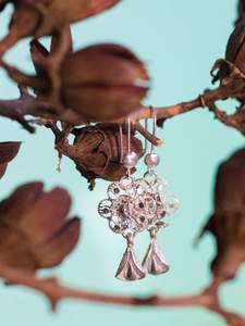 Elegant Modern Floral <b>Silver</b> Filigree Oxidised <b>Silver</b> Plated <b>Stud</b> <b>Earrings</b> High Quality Party Wear Women Ethnic Fashion Jewelry - Product Image 2