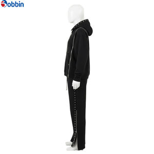 Conjunto Deportivo Informal de Dos Piezas con Capucha Unisex BI-58 de BOBBIN INDUSTRIES, Logotipo Personalizado, Triple Cremallera, 100% Poliéster, Reversible para Invierno - Product Image 2