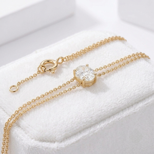 กำไลข้อมือทองคำขาว 18K ทรงวงรี ประดับเพชรเลี้ยงในห้องปฏิบัติการ รับรองโดย IGI สไตล์คลาสสิก เหมาะสำหรับใส่ทุกวัน ของขวัญแต่งงานสำหรับเธอ - Product Image 3