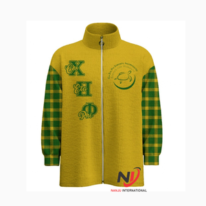 Chi Eta Phi Bomber Jacket Capítulo personalizado Logo letra y parches bordados Casual Zip Up Emblema Cosido Collage - Product Image 1