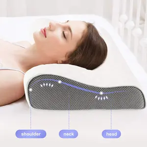 Bantal Tempat Tidur Busa Memori Lembut Ergonomis Berbulu