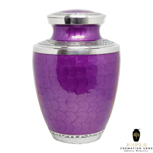 Urnas de cremación de Metal personalizadas moradas, recuerdo y urnas conmemorativas grabables grandes a prueba de fugas, colección de recuerdos infinitos - Product Image 2