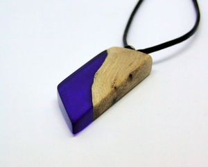 Newly Necklace <b>Resin</b> Epoxy <b>Resin</b> Pendant Necklace Wood New Design <b>Resin</b> Wood Pendant Custom Pendal - Product Image 4