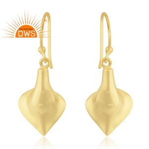 New Arrival Sterling Silver 18K <b>Gold</b> Plated Turquoise Matrix Gemstone <b>Dangle</b> <b>Earring</b> Demi Fine Jewelry Manufacturer - Product Image 4
