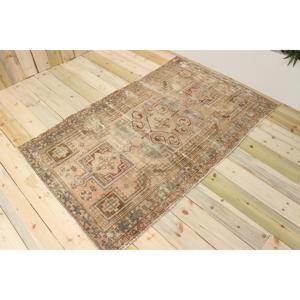 Tapis d'appoint vintage 3,7x6,1 pi (112x185 cm), tapis persan turc brun - Product Image 1