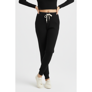 Pantalon de jogging côtelé d'hiver de haute qualité, doux, à taille élastique, respirant, coupe large, coupe-vent et écologique - Product Image 1