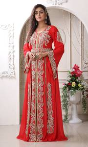 ชุดราตรีสีม่วงธรรมชาติเรียบง่ายสวยงามสไตล์ดูไบแบบอาหรับ ประดับลูกปัด แขนยาว ชุดกาฟตันแบบโมร็อกโก ชุดราตรีสำหรับชาวมุสลิม - Product Image 2