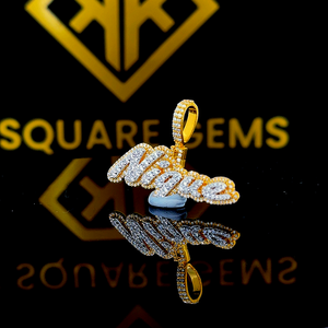 Colgante Hip Hop con número personalizado, colgante con número Hip Hop para hombre, colgante de moissanita, joyería Hip Hop Ice Out, chapado en oro amarillo - Product Image 4