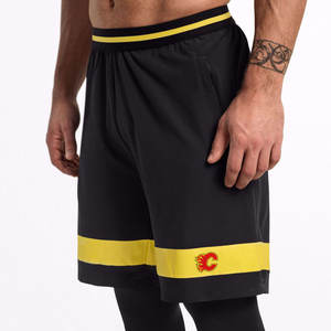 Short décontracté en coton de coupe classique pour homme Design brodé Respirant à séchage rapide Ceinture élastique multi-poches-Vêtements d'été quotidiens - Product Image 1