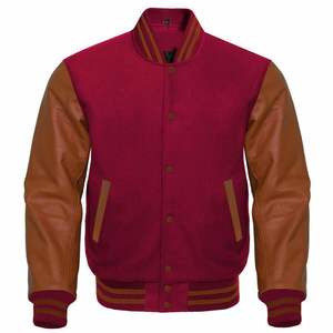 Vestes universitaires en laine de couleur verte avec manches en cuir pour unisexe, vêtements pour hommes personnalisés, vente en gros de vestes universitaires vierges - Product Image 6