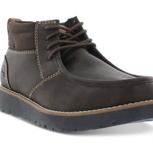 Stivali Chukka Vintage da Uomo Marroni Impermeabili in Ecopelle con Fodera in Vera Pelle e Soletta in PU Stile Chelsea Invernale Taglia 9M - Product Image 3