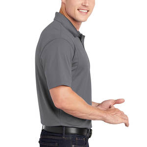 100% polyester vente en gros conception personnalisée sublimation imprimé hommes polo à manches courtes gris - Product Image 3