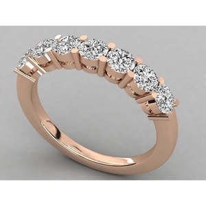 Anillo de Eternidad de Diamantes Cultivados en Laboratorio de Oro de 14K para Mujer, Anillo de Boda y Promesa, Joyería Fina con Certificado IGI, Chapado en Rodio - Product Image 4