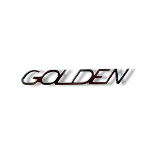 Emblema 'Golden' para la protección de las piernas para Lambretta Special 150 versión Golden - Product Image 1