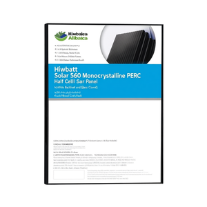 Panneau solaire monocristallin PERC demi-cellule Hiwatt Solar 560 avec feuille arrière blanche et couvercle avant en verre - Product Image 2