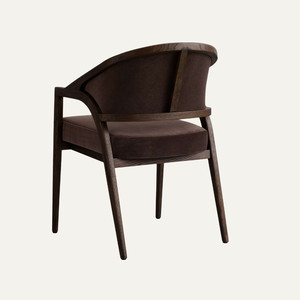 Modern <b>Upholstered</b> Dining Armchair with Solid Teak Wood Frame for Restaurants Hotels Homes - Product Image 3