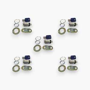 Lot de 5 serrures à came tubulaires bleues en alliage de zinc chromé # 6083 Clés identiques pour la sécurité et le contrôle d'accès - Fournitures de serrurier - Product Image 5