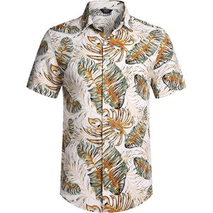 Venta al por mayor caliente verano impresión completa nueva ropa de playa Hawaiana de dos piezas camisas y pantalones cortos para hombre conjunto fácil y cómodo servicio OEM - Product Image 3