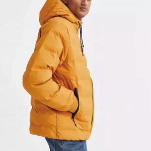 Chaquetas acolchadas cálidas para hombre, chaqueta acolchada con cremallera personalizada, abrigo de plumón de burbujas relleno de color sólido, chaquetas con capucha - Product Image 4