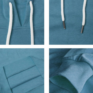 Sweat à capuche à manches longues pour dames avec dessin en coton tricoté à personnaliser avec des logos d'impression bouffants ou des logos de broderie - Product Image 6