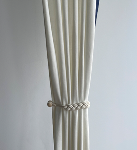 Cotton Curtain Ties, Curtain Ties, Curtain Ties With Magnets, Cotton Linen Straps - Product Image 1
