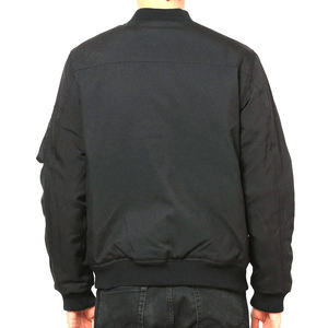 Chaqueta de bombardero de béisbol de primavera personalizada para hombre con cuello levantado Logotipo de etiqueta privada tela de lona fina chaqueta deportiva de talla grande - Product Image 2