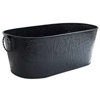 Nuevo cubo de vino de aluminio de alta calidad moderno enfriador de vino de metal moderno personalizado fabricantes de cubos de champán India en negro