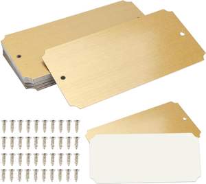 Placas y Etiquetas de Latón Tradicionales, Chapadas en Oro, Grabadas con Láser, Tamaños Personalizados, Suministro del Fabricante OEM - Product Image 1