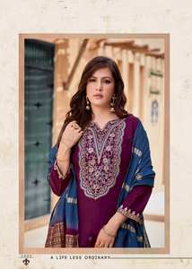 Conjunto de Salwar Kameez para Mujer con Bordado Multihilo, Jari y Lentejuelas, para Fiestas y Eventos, de Secado Rápido - Product Image 4