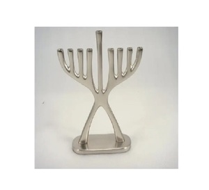 Bougeoir Menorah Vintage en Métal Doré à 7 Branches Candélabres Juifs de Hanoukka Candélabres Religieux en Fer à Usage Domestique - Product Image 2