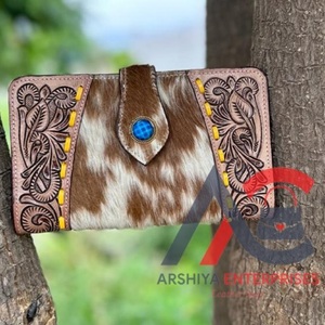 2024 fabricants à la mode haut de gamme concepteur en cuir taillé à la main à deux volets femmes grand portefeuille luxe carte porte-monnaie pochette - Product Image 1