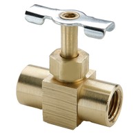 Vanne à pointeau en laiton standard ASTM 1/2 pouces BSPP Type en ligne pour haute température