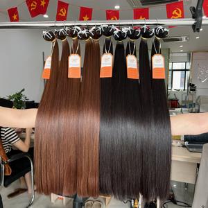 Paquetes de cabello humano Texturas de cabello liso vietnamita Super doble dibujado Extensiones de cabello de trama al por mayor Natural sedoso - Product Image 5